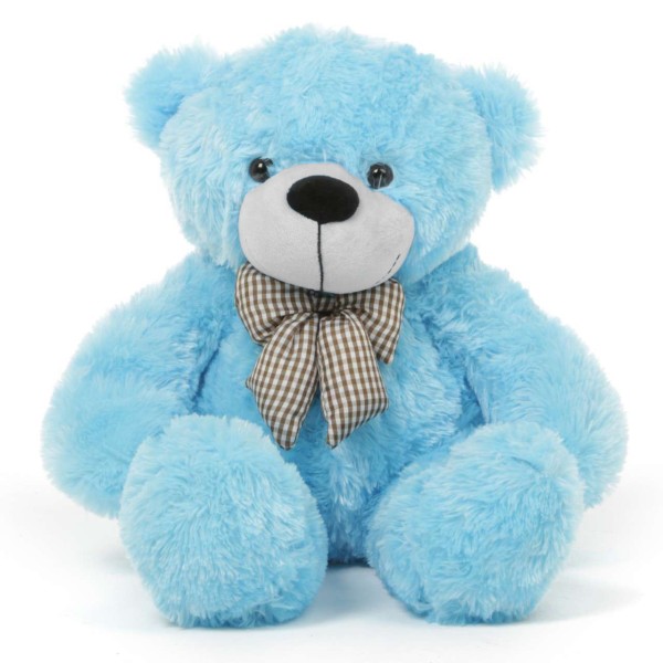 2 Feet Blue Teddy Bear with a Bow 2 Feet Blue Teddy Bear with a Bow